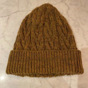 BNWOT Bellerose Cabled Wool Beanie - Fawn colour